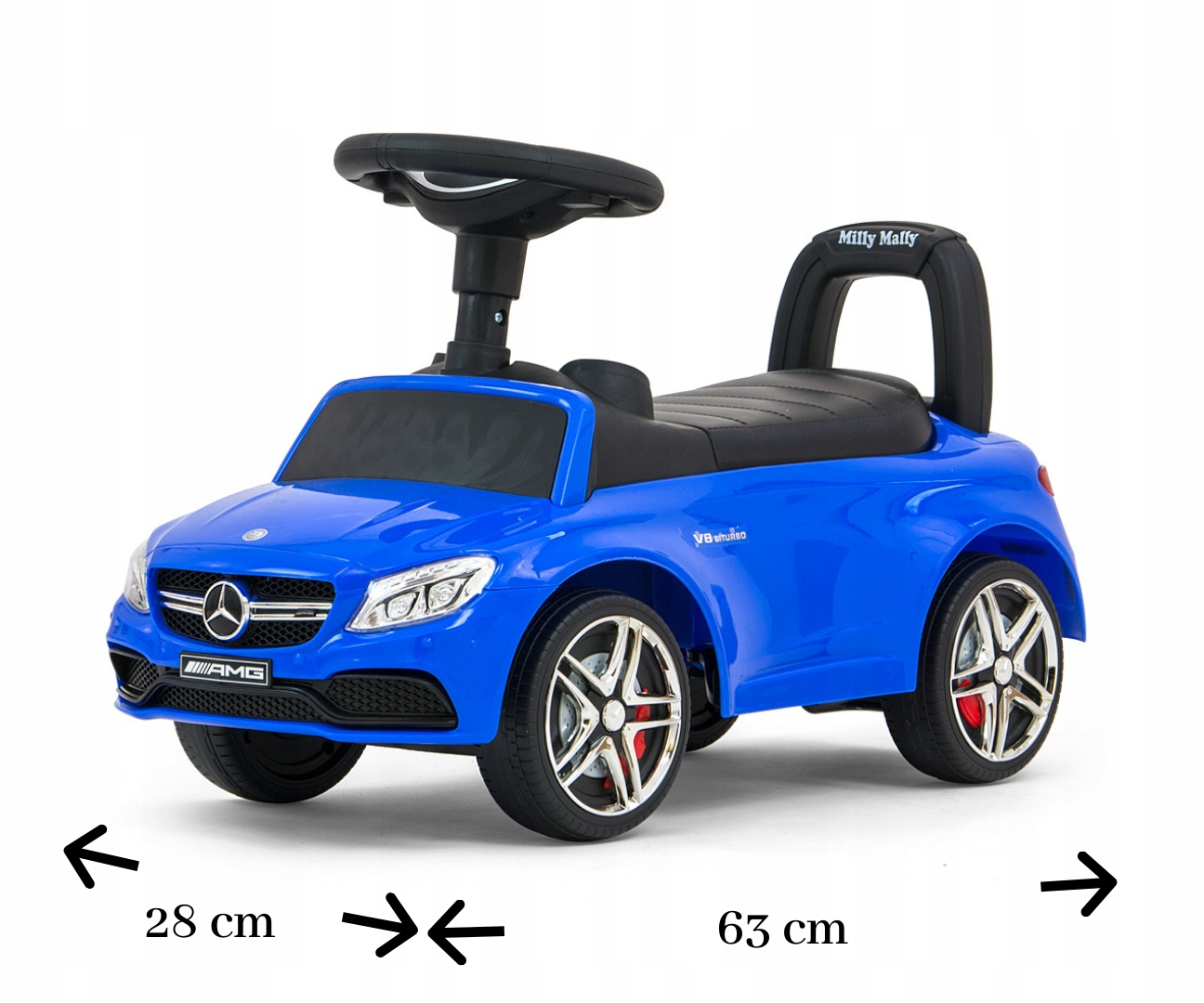 Auto Pojazd Licencja MERCEDES AMG C63CoupeS MillyMally NIEBIESKI Gra Muzyka Rozmiar ramy brak informacji