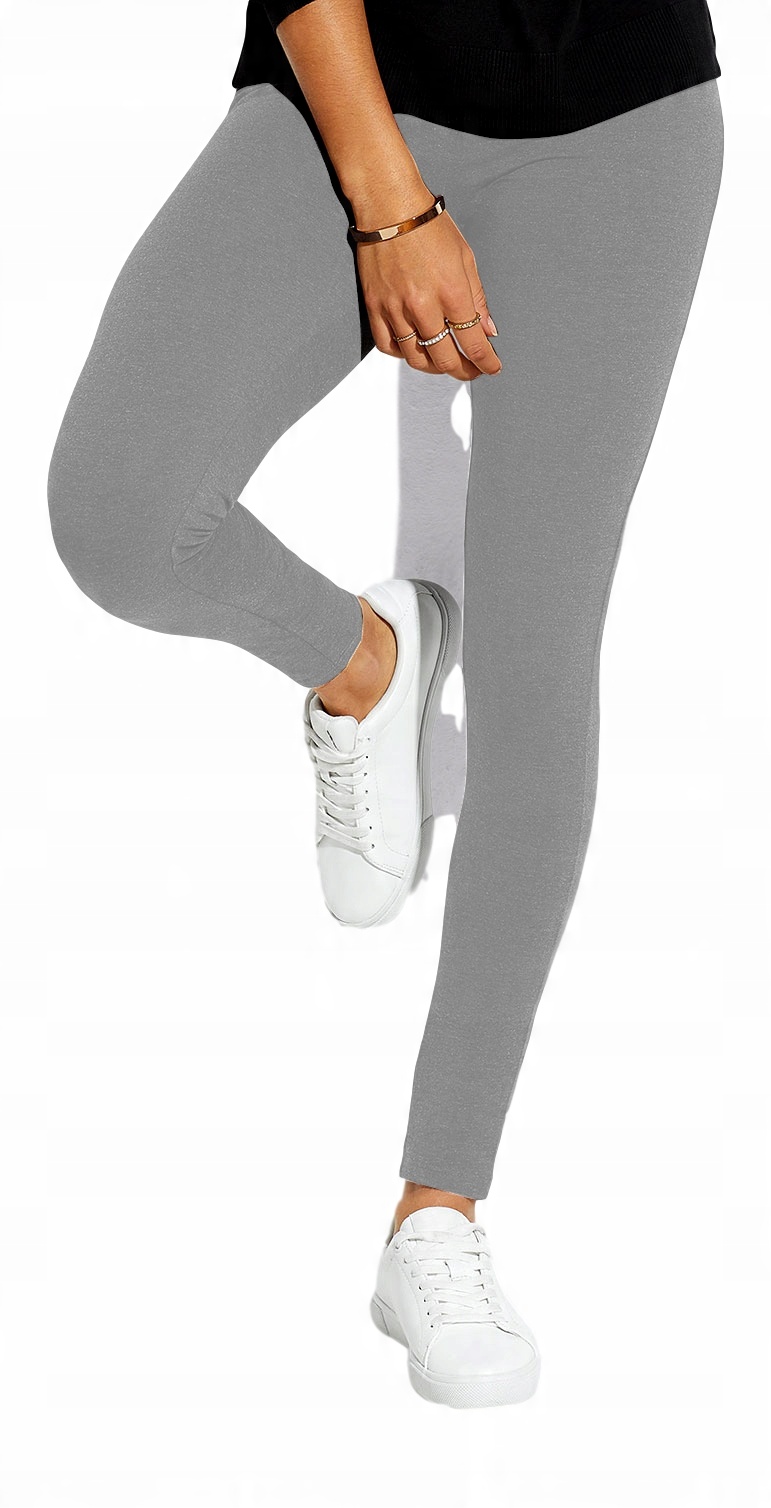 

Leginsy Legginsy damskie getry Szare Bawełna *M