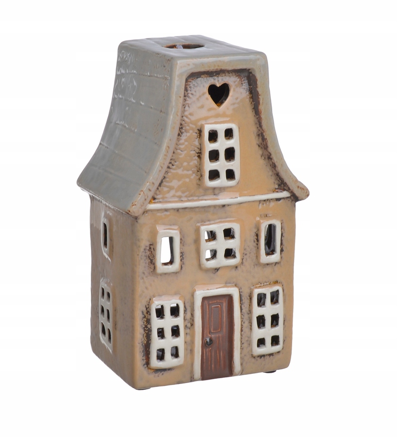 Domek ceramiczny Lampion Kamieniczka H18,7 cm