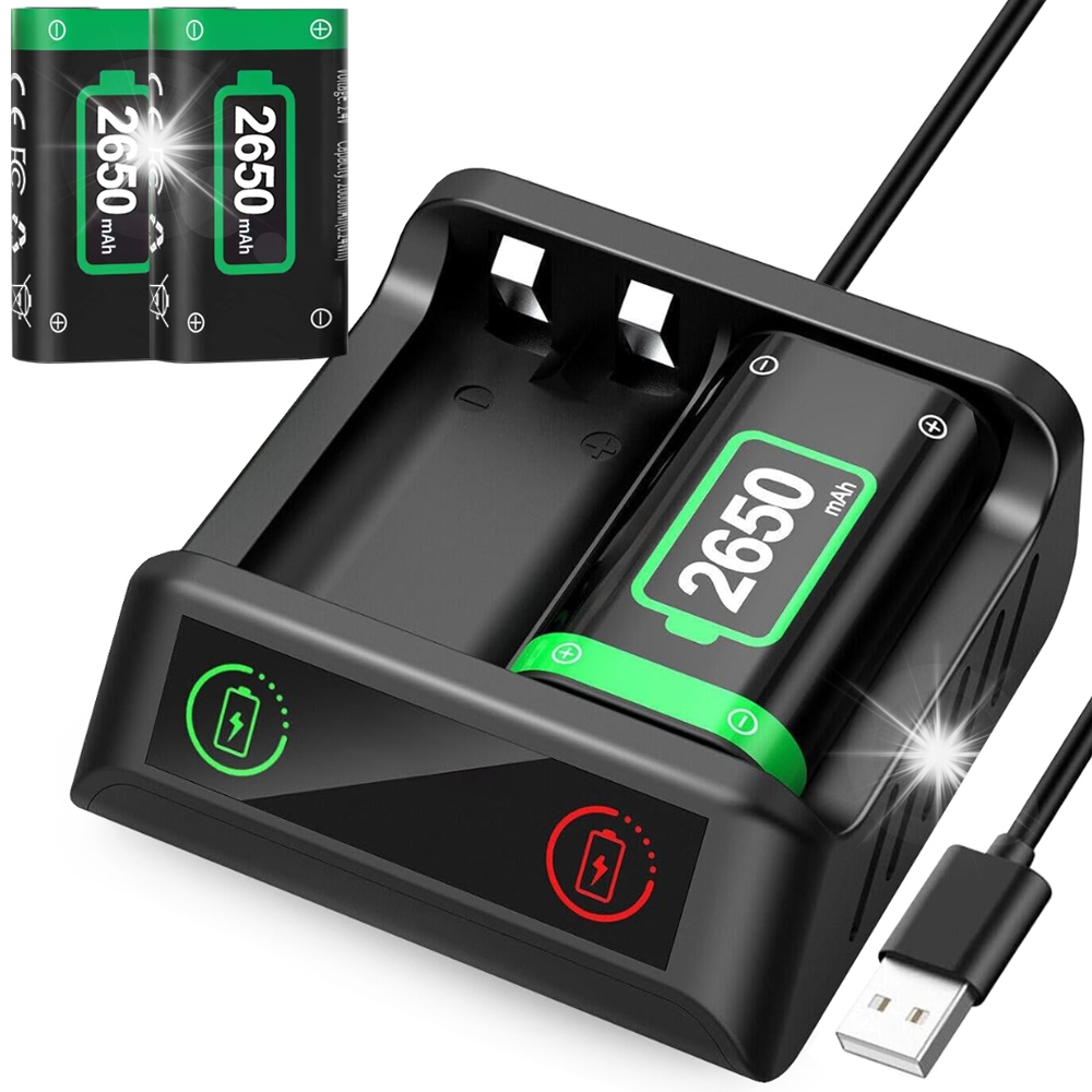 AKUMULATOR 2X 2650mAh DO PADÓW KONTROLERÓW XBOX SERIES X S ŁADOWARKA
