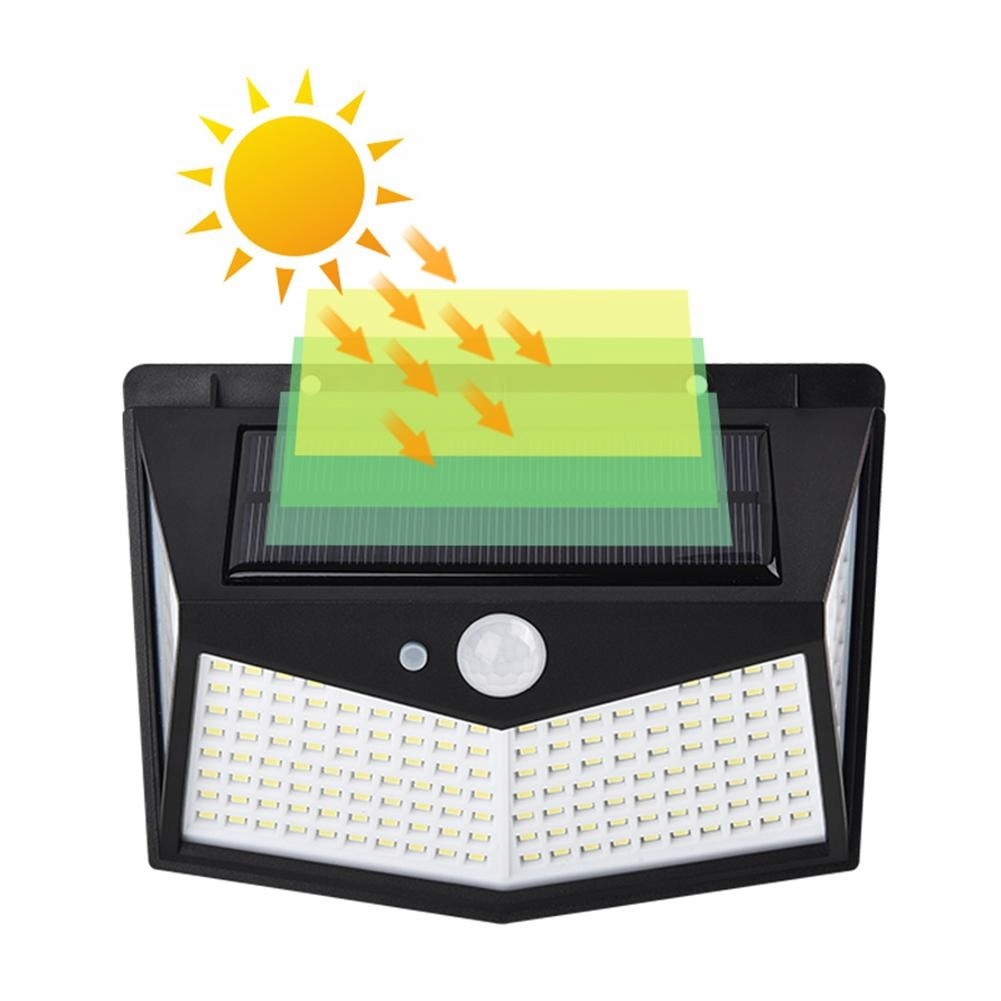 LAMPA SOLARNA 64W CZUJNIK RUCHU ZMIERZCHU 212 LED Marka Azaris