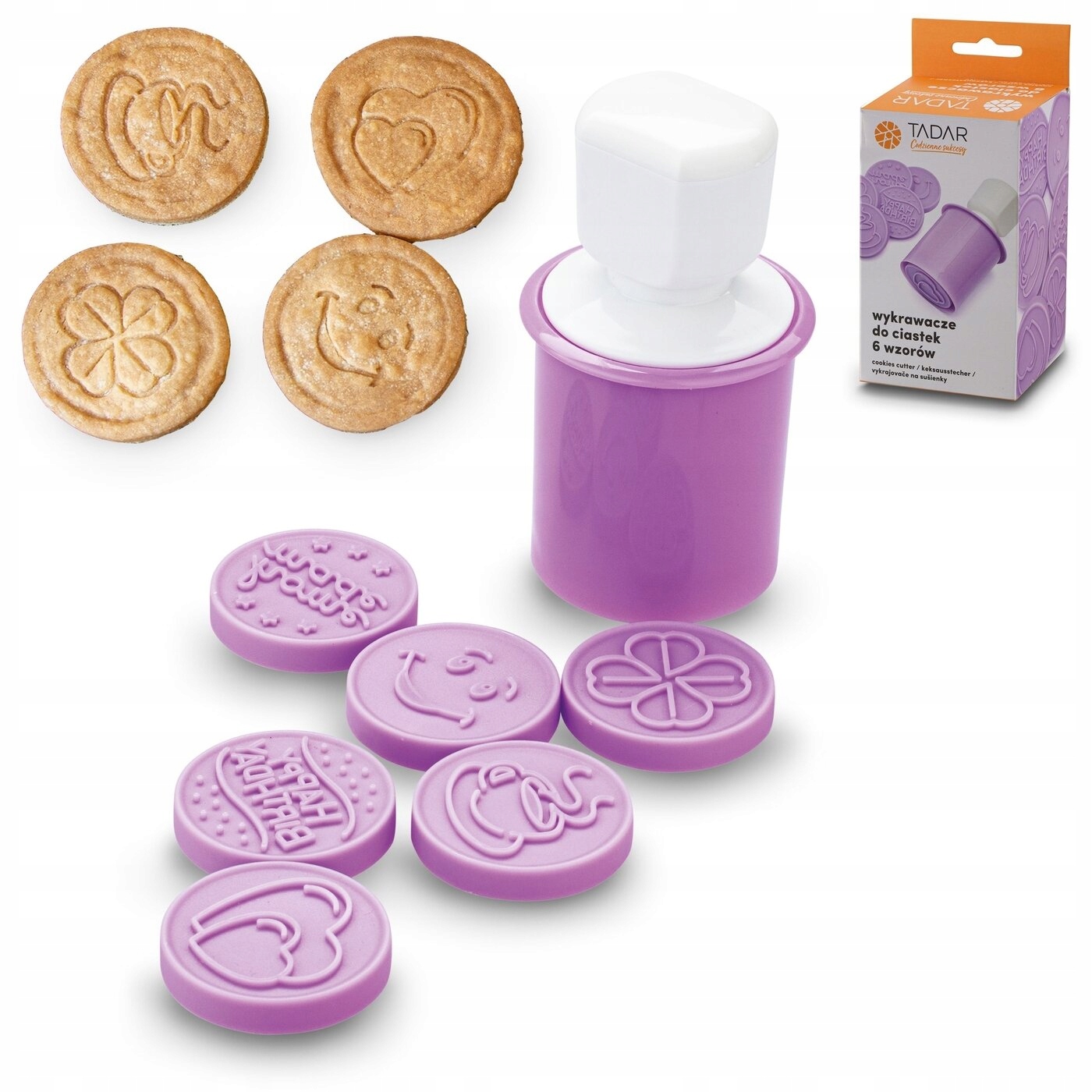 FOREMKI WYKRAWACZE DO CIASTEK STEMPLE 6 wzorów