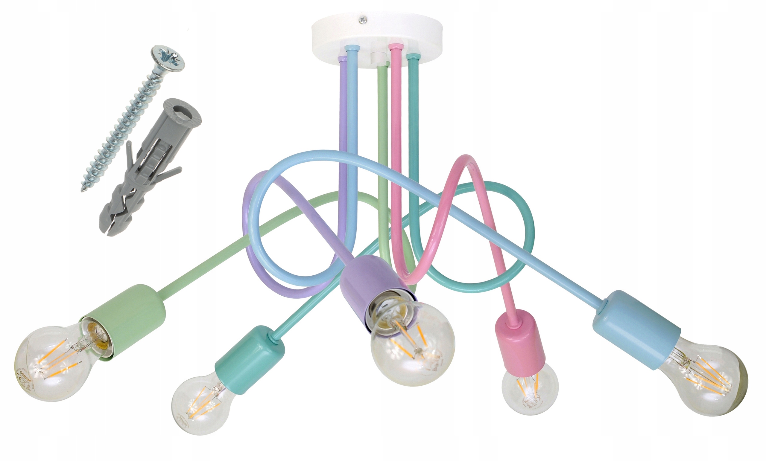 

Lampa Sufitowa Żyrandol Pastele Plafoniera Loft