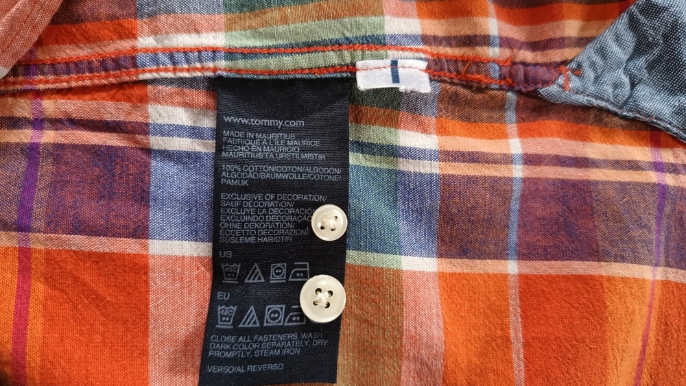 TOMMY HILFIGER KOSZULA MĘSKA Custom Fit LOGO S Rękaw długi rękaw