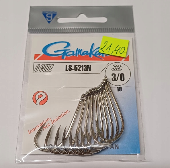 Haczyki Gamakatsu LS-5213N Nikiel #3/0 op. 10szt. 146618-300