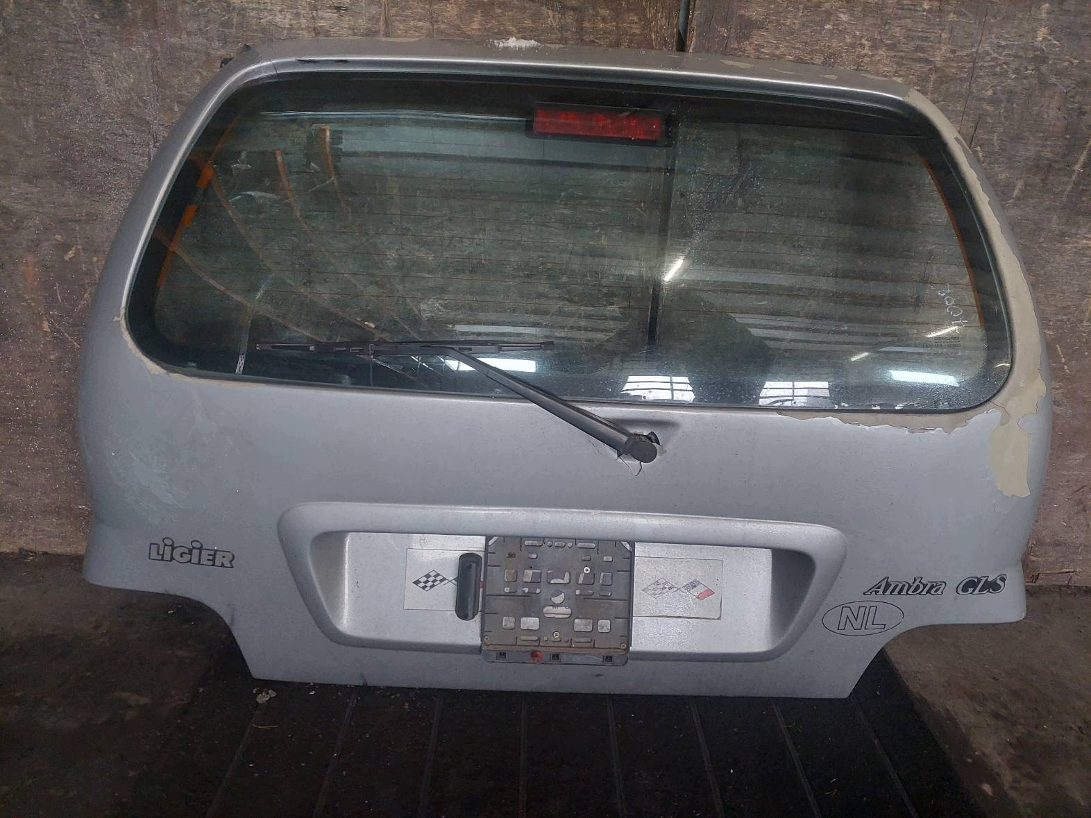 complete rear part LIGIER AMBRA and trunk door boot bumper rear part lights