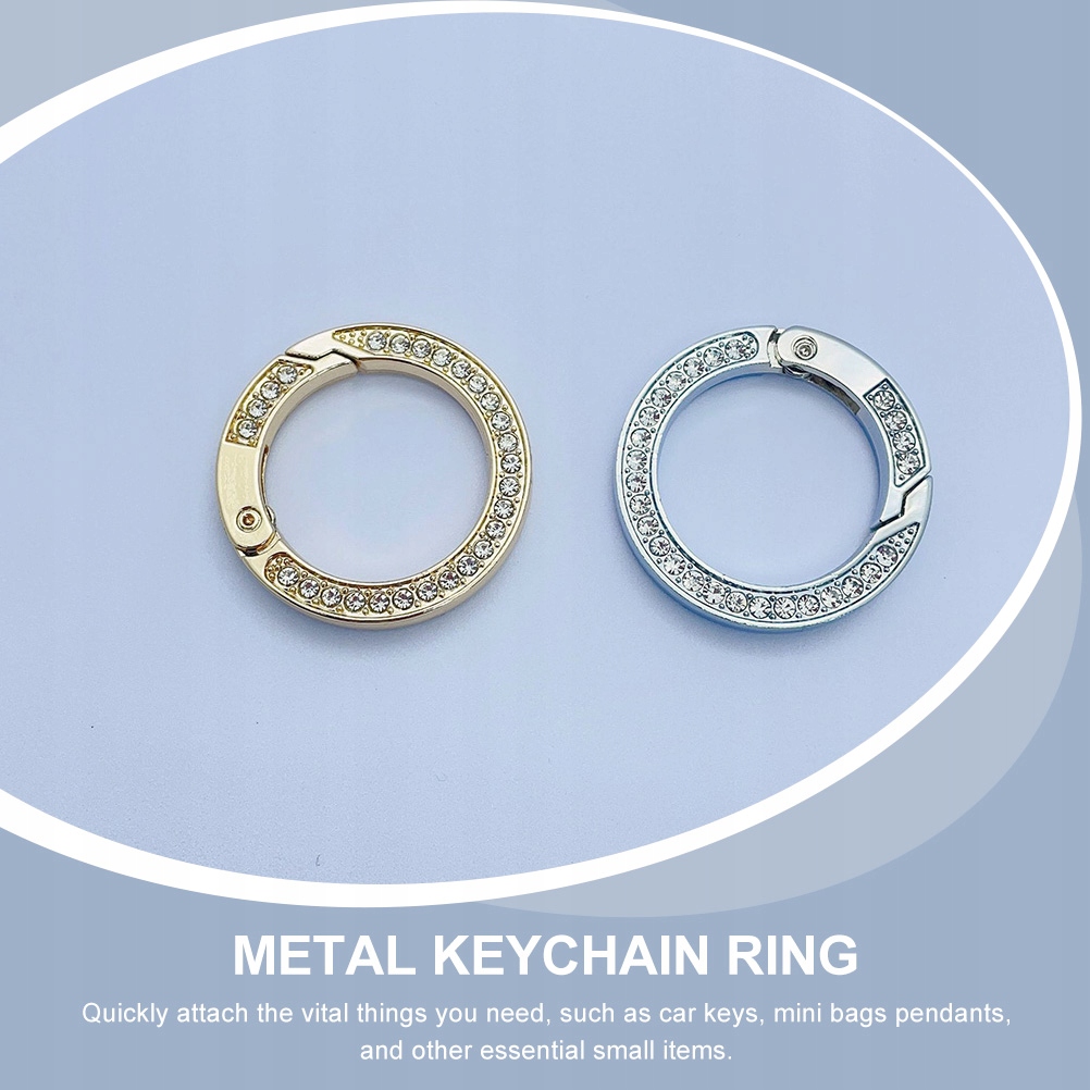 UCHWYT NA KLUCZE SAMOCHODOWE METALOWE PIERŚCIONKI DZIELONE KRYSZTAŁOWE Marka Inny