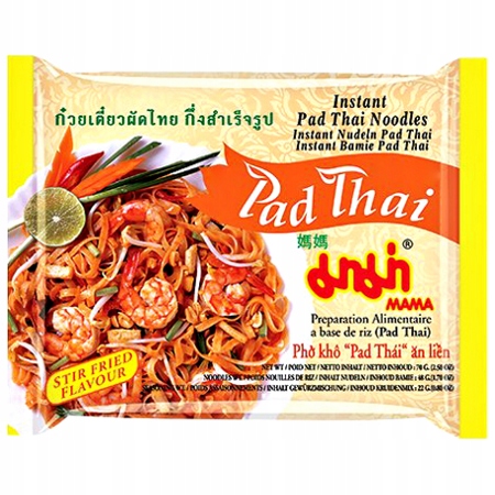 10 x Instantní rýžové těstoviny s příchutí Pad Thai 70 g Mama