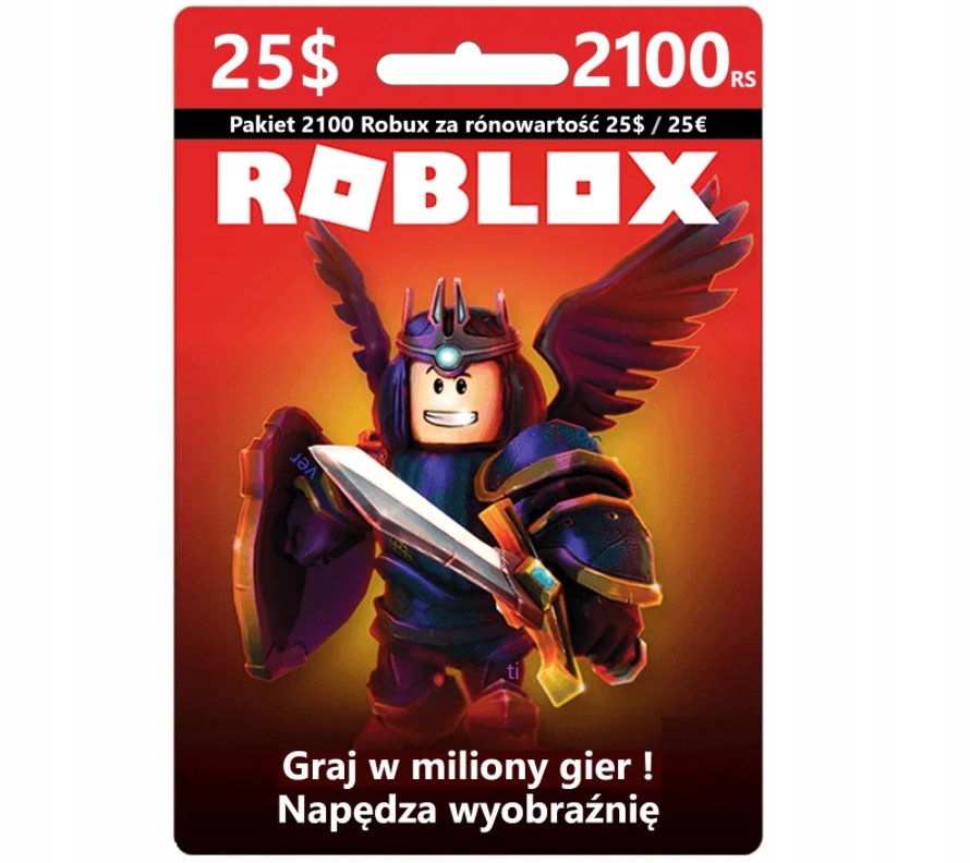 ROBLOX - KARTA NA 2100 Robux KARTA PODARUNKOWA 10942894183 - Sklepy ...