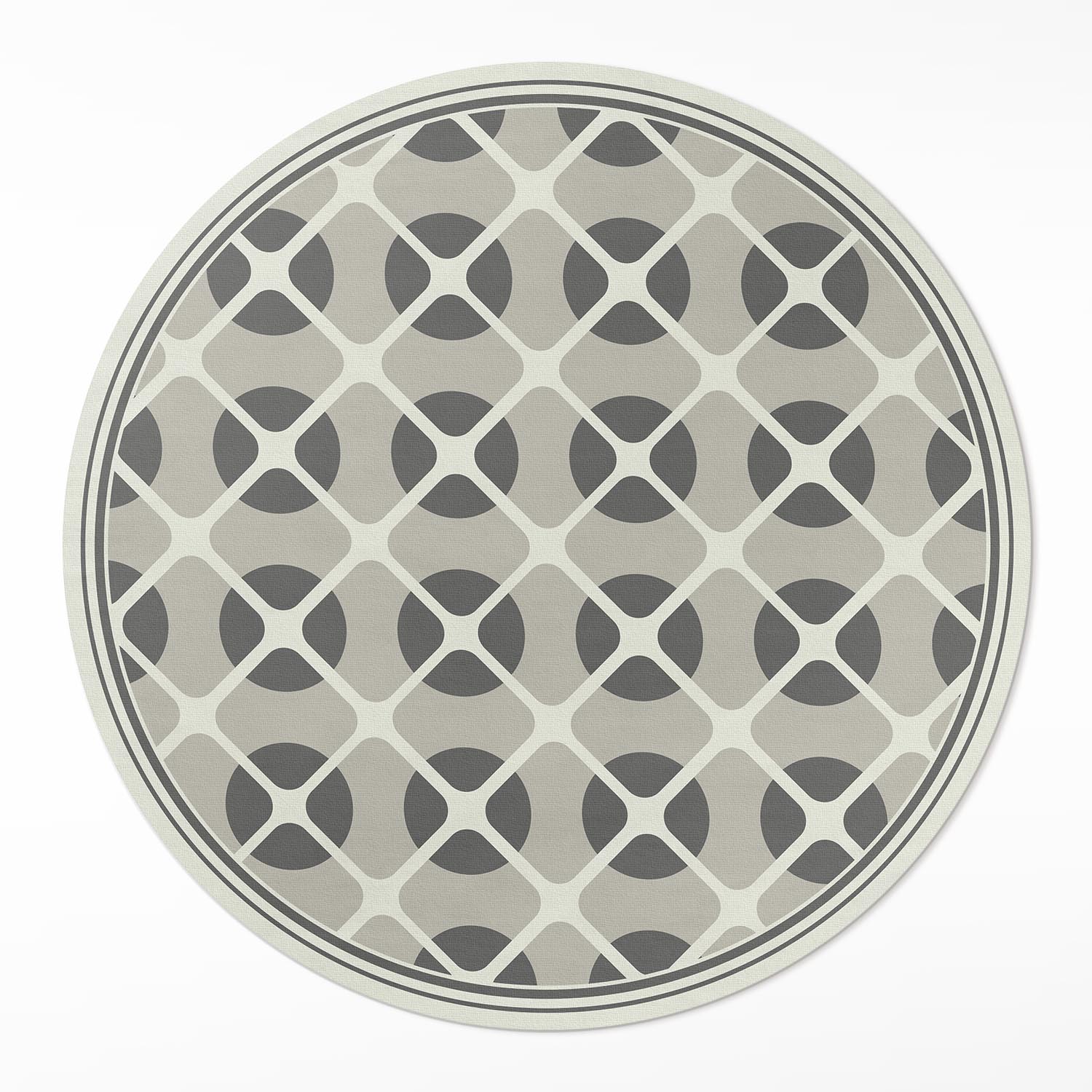 Okrúhly koberec z vinylu Minimalistická mozaika geometrické tvary ⌀ 150 cm