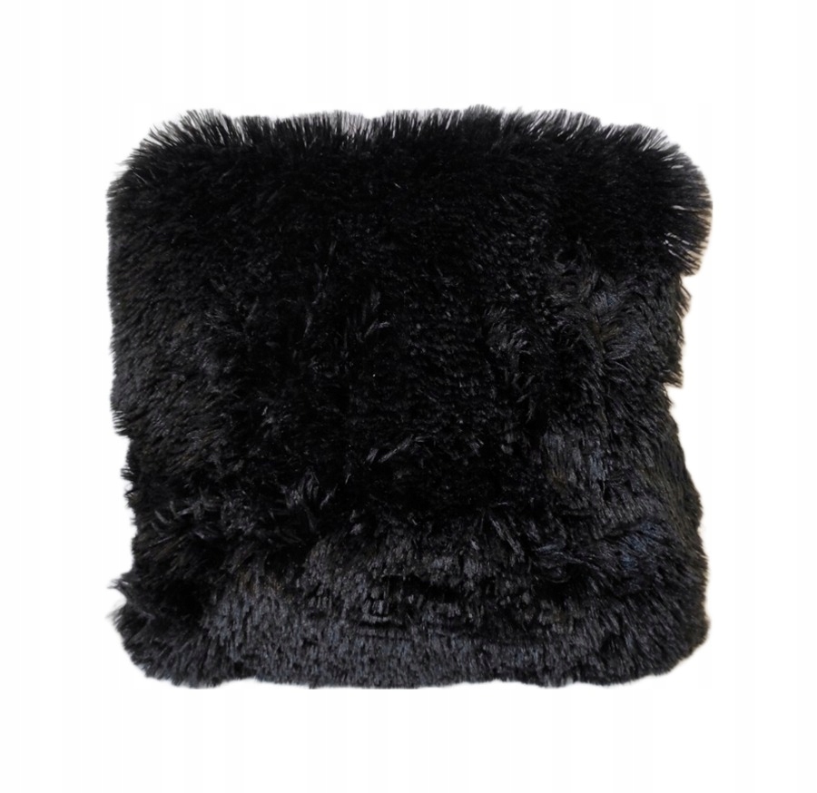 

Czarna Poszewka 40x40 Futerko Włochacz Puch