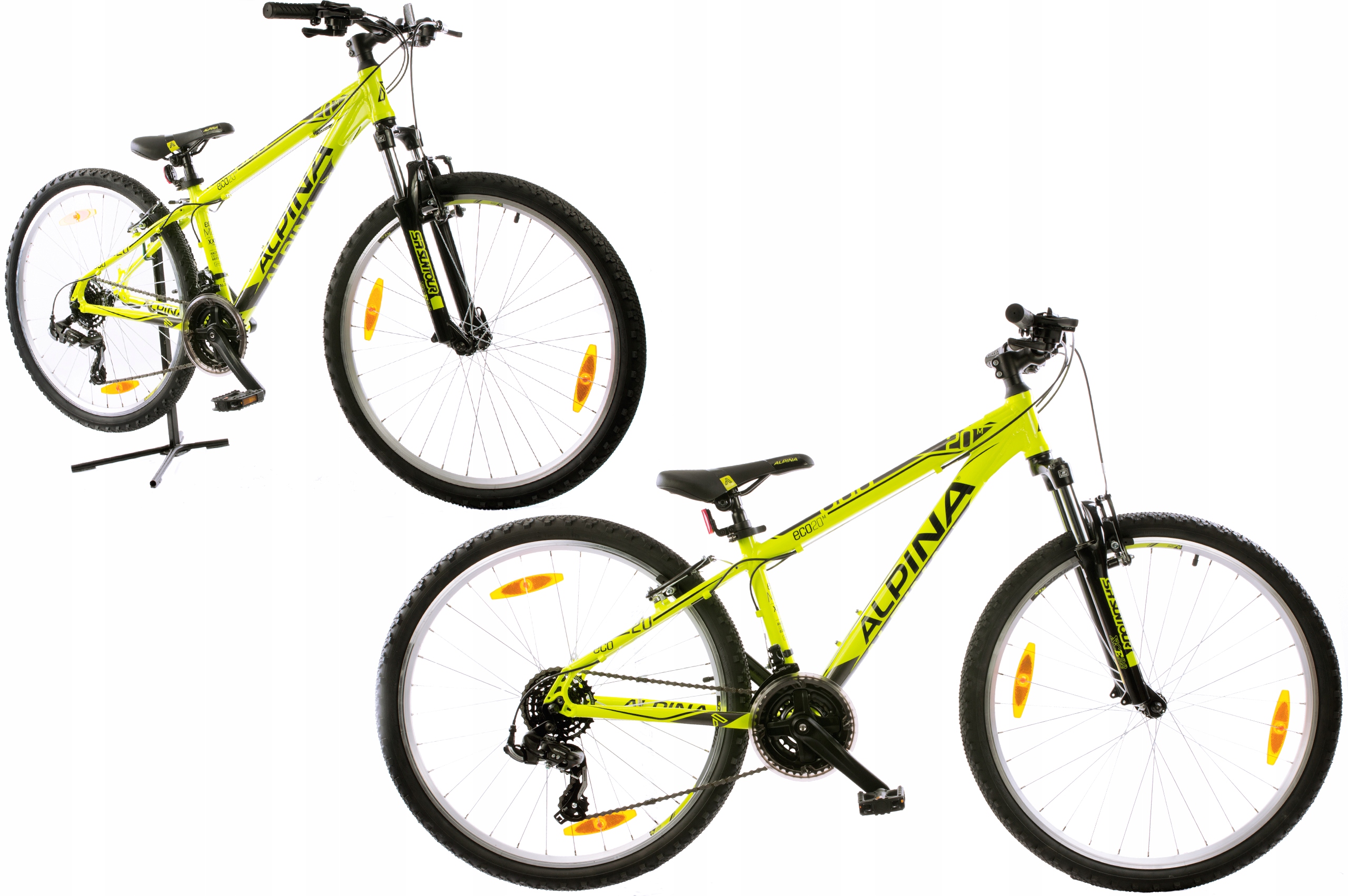 Rower Męski Mtb 26' Alpina Eco M20 Neon Lime Xxs