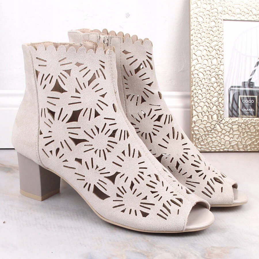 Botki wiosenne ażurowe peep toe M.Daszyński 37 Marka M.Daszyński