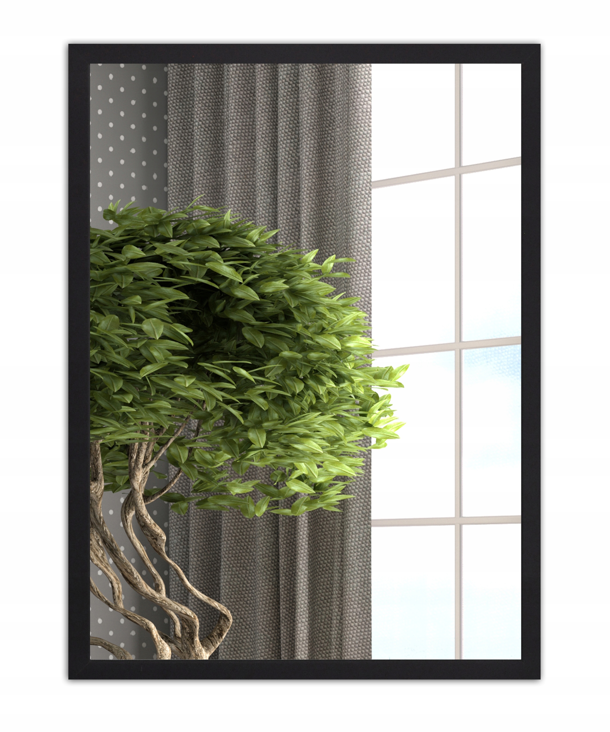 

Lustro Czarne Loft 90x60 Prostokąt Aluminium