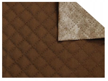 Látka Oxford prošívaná voděodolná hnědá