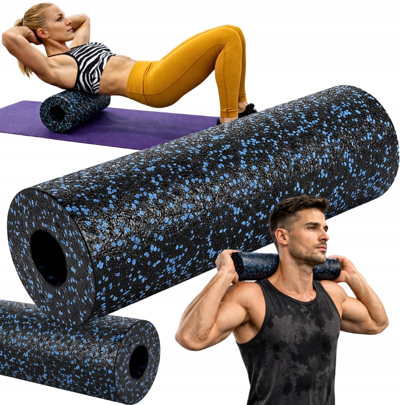 Roller Wałek Do Masażu Rehabilitacji Ćwiczeń Piankowy Gładki Fitness 45 cm