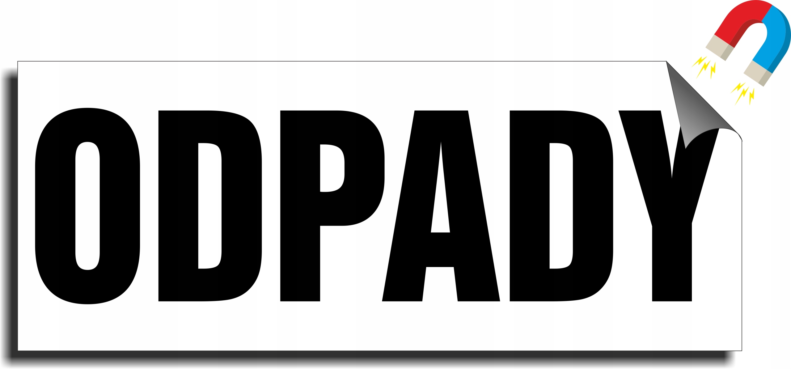 Naklejka magnetyczna tablica ODPADY MAGNES 30x12cm Kod producenta Naklejka magnetyczna