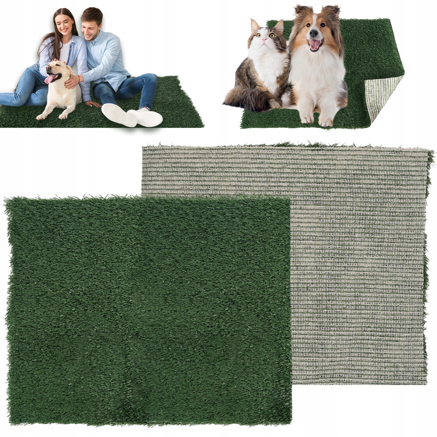 Levně Toaleta Pro Psy S Umělou Trávou, Snadné Čištění 51 X 63 CM