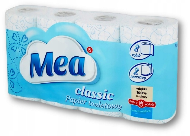 

Mea Classic Papier Toaletowy 2 warstwowy 8 Rolek