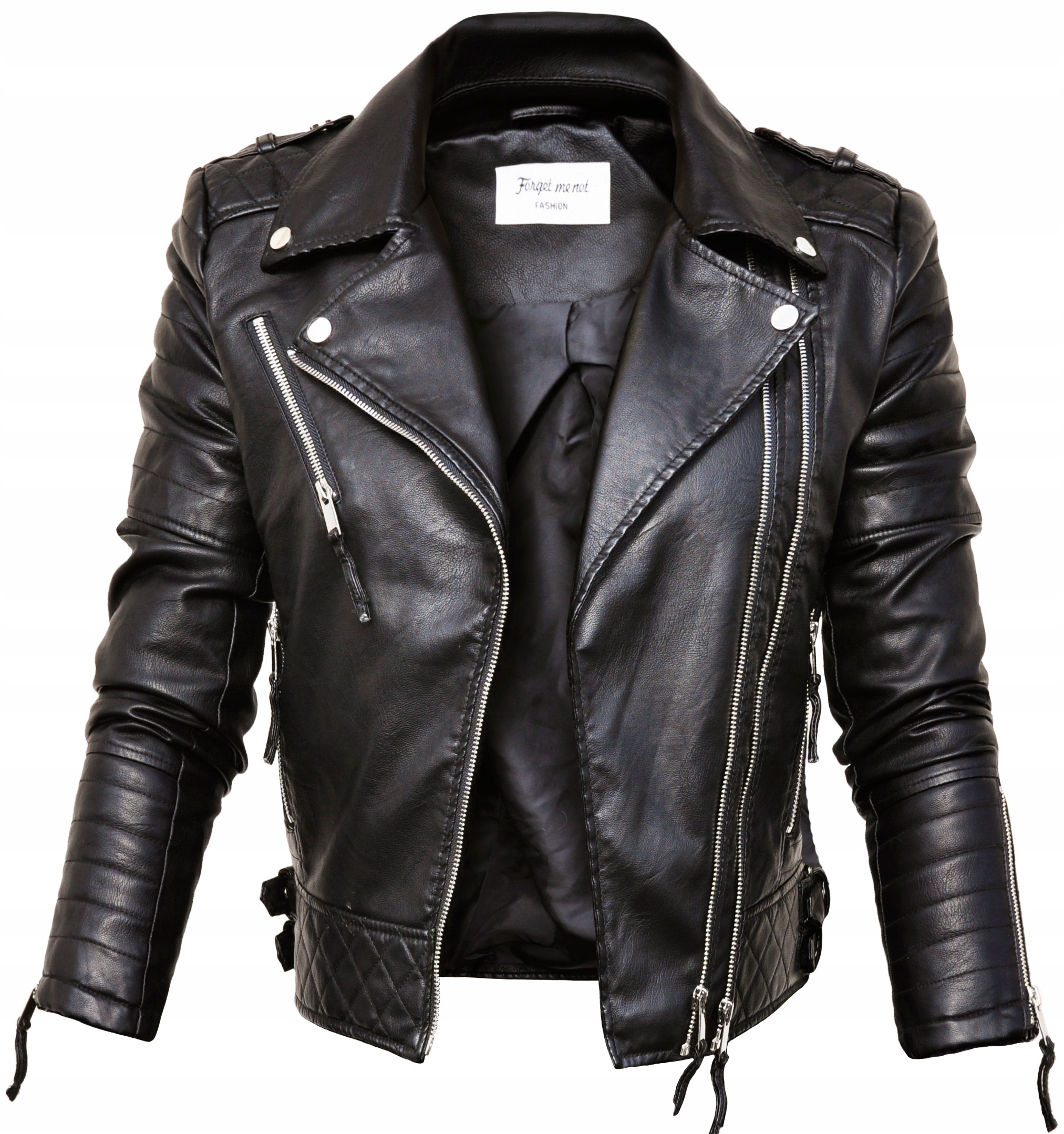 # HM41 __ RAMONESKA _ SKÓRA _ wiosenna klasyczna obłędna KURTKA damska __ M Kolor czarny