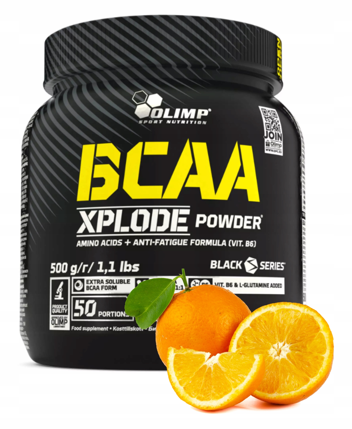 Olimp Bcaa Xplode Powder 500 g Pomeranč Aminokyseliny Regenerace Masa