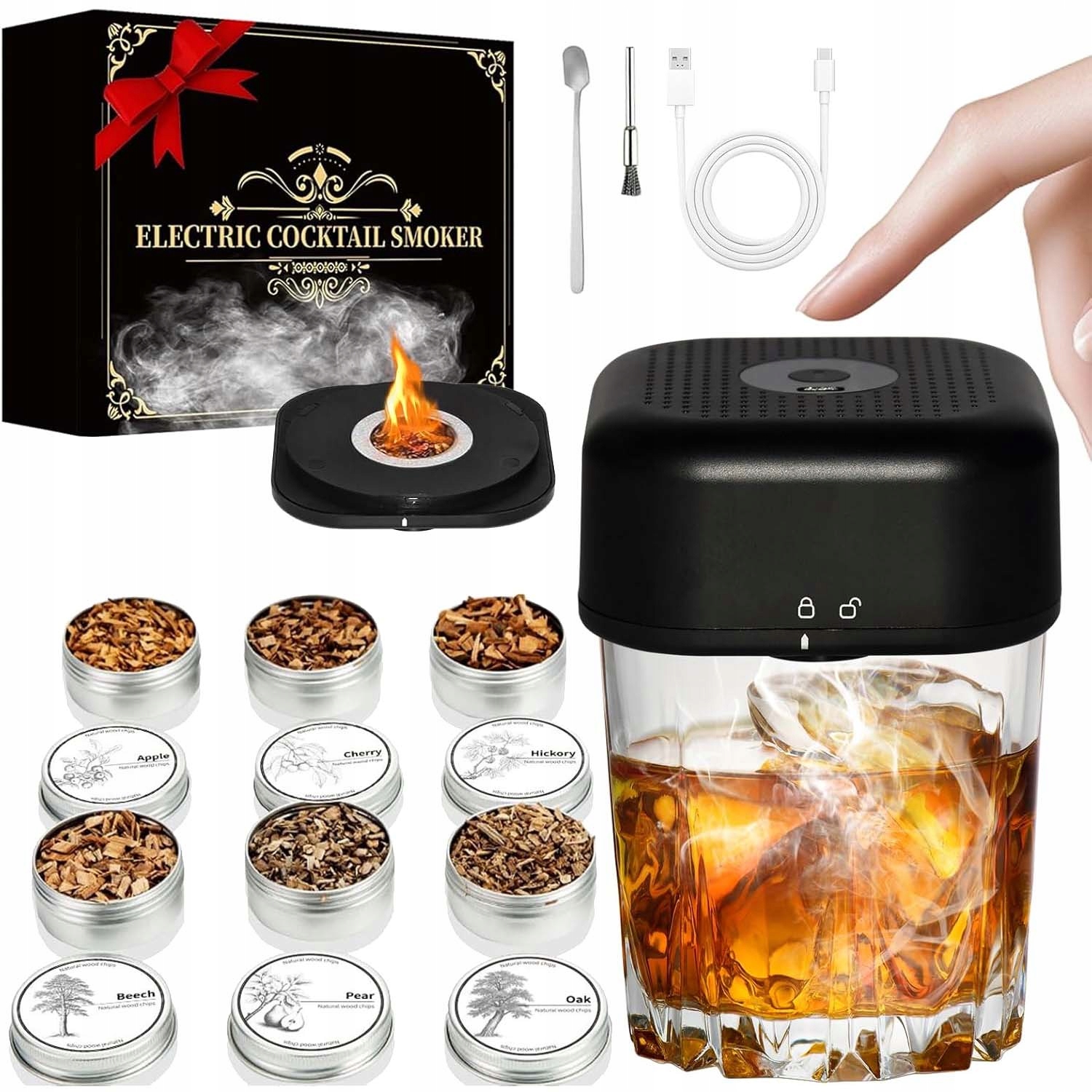 Sada Na Uzení Whisky Smoker S Nářadím, Na Nápoje, Barmanská