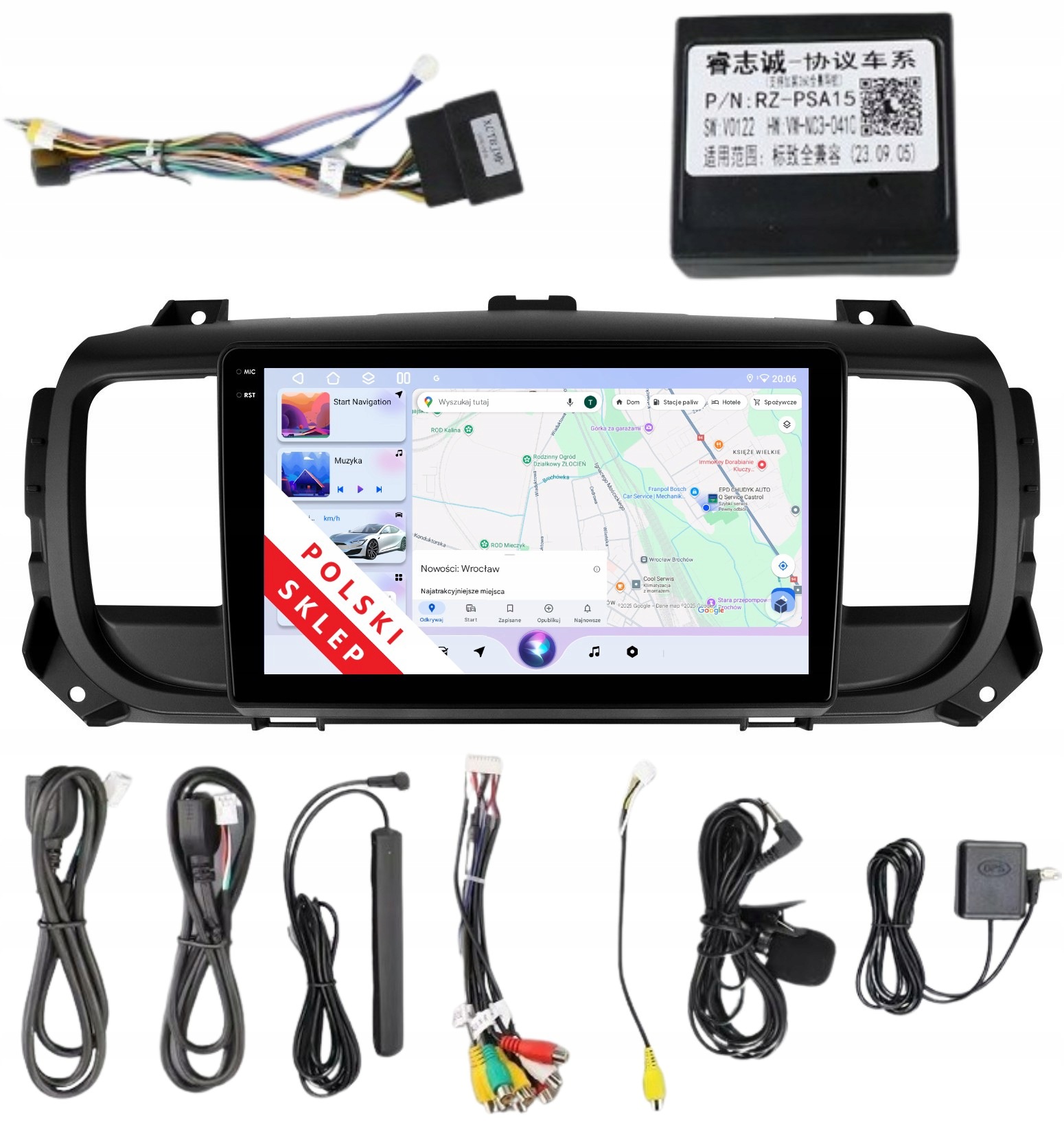 Rádio 2DIN Navigácia Android 14 Peugeot Expert III 3/32 Gb Dsp Lte Carplay