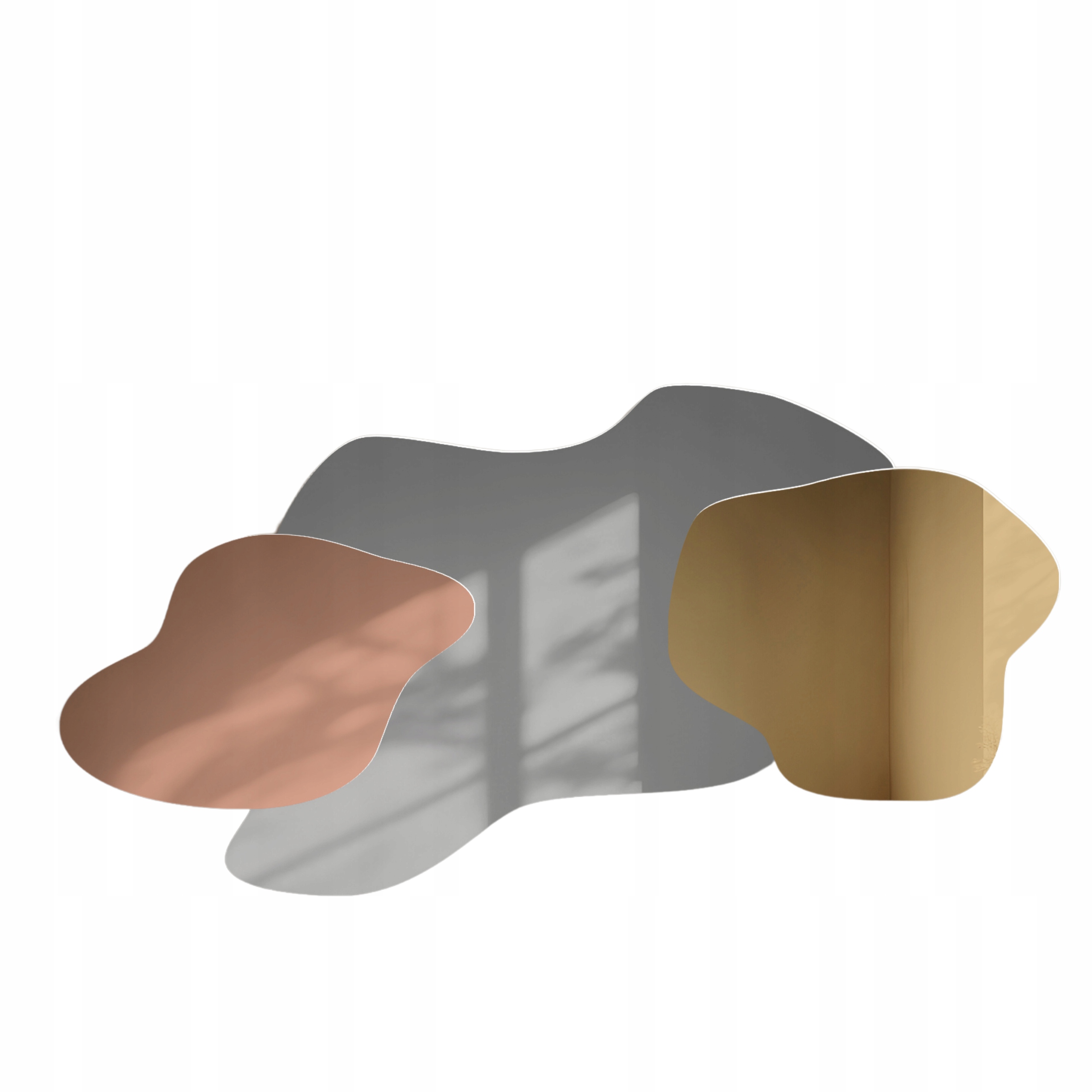 Zrcadlo tříbarevné 140x71 dekorativní