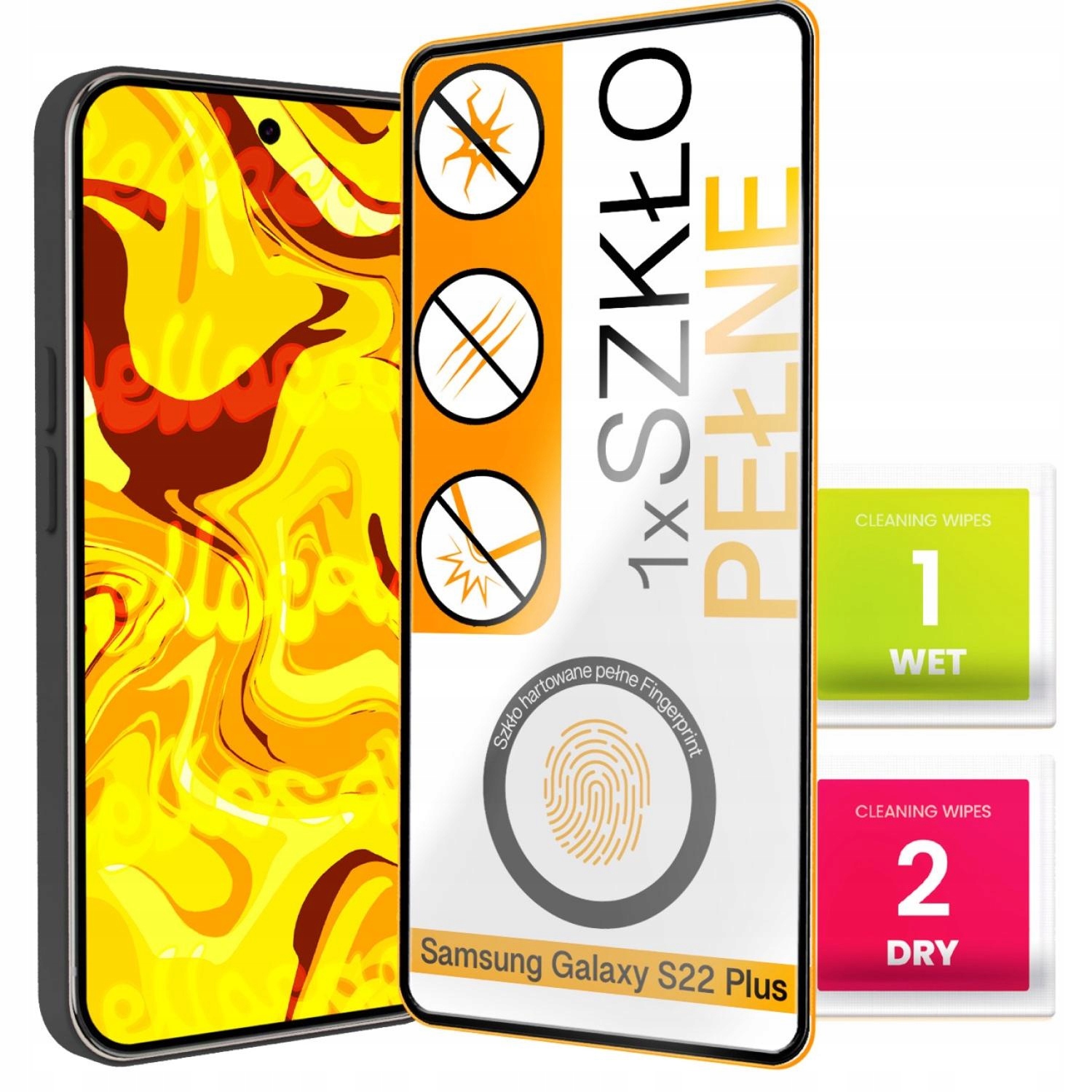 Szkło Hartowane Do Samsung Galaxy S22 Plus S23 Plus (Fingerprint, Pełne)