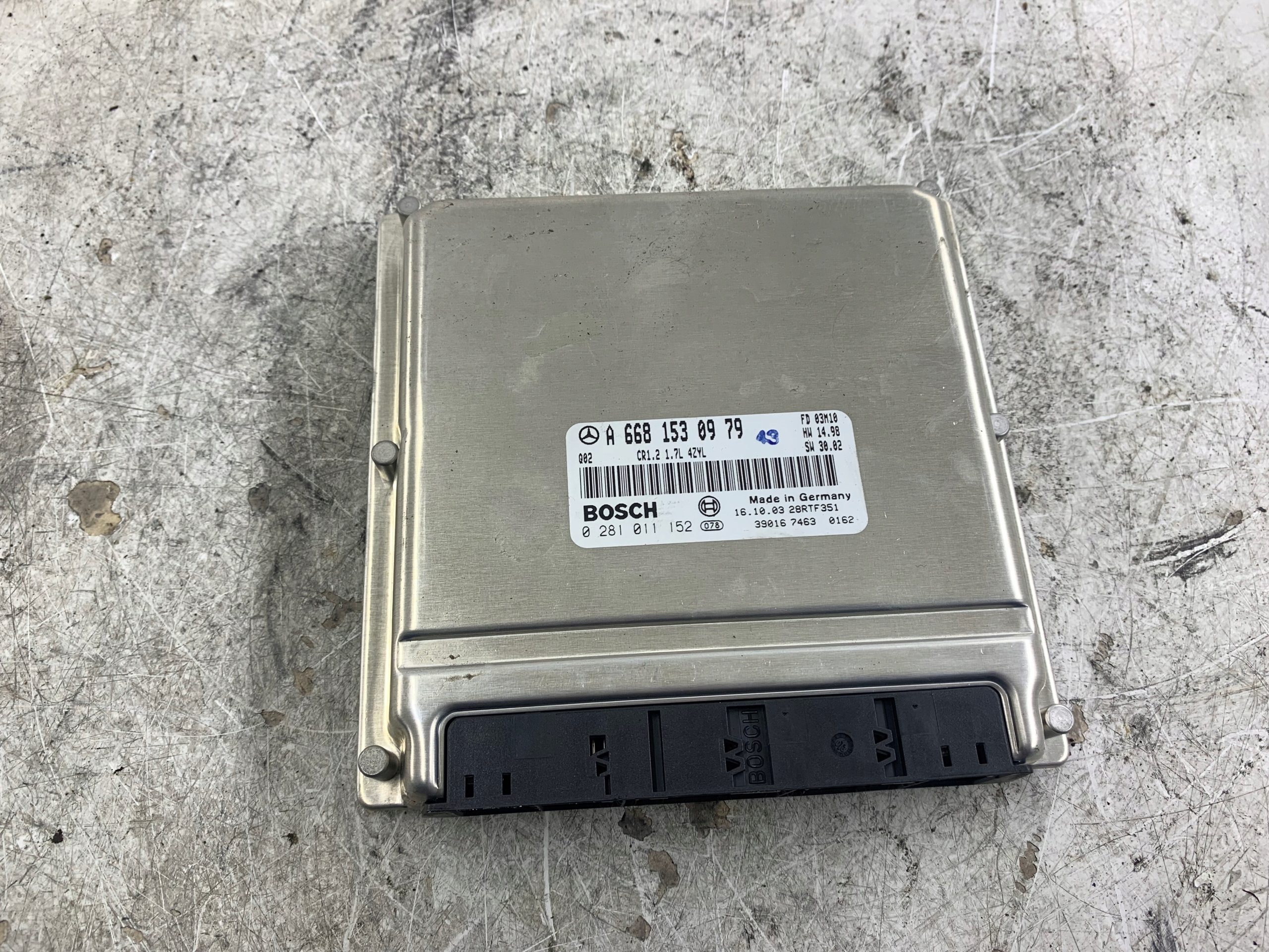 MERCEDES W168 1.7 CDI control unit of the engine A0275455232