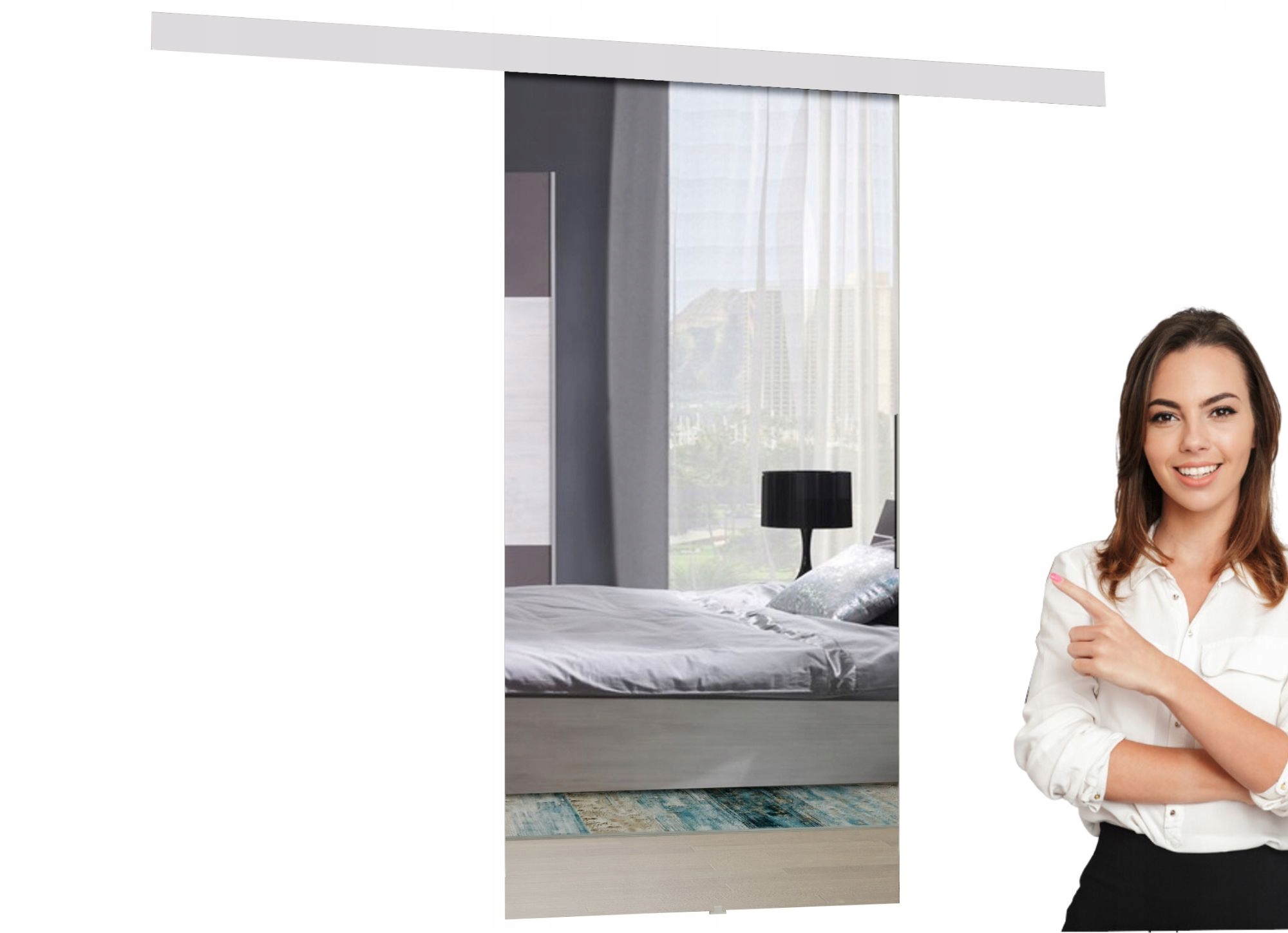 Posuvné nástěnné dveře Lider 70 s krycím krytem