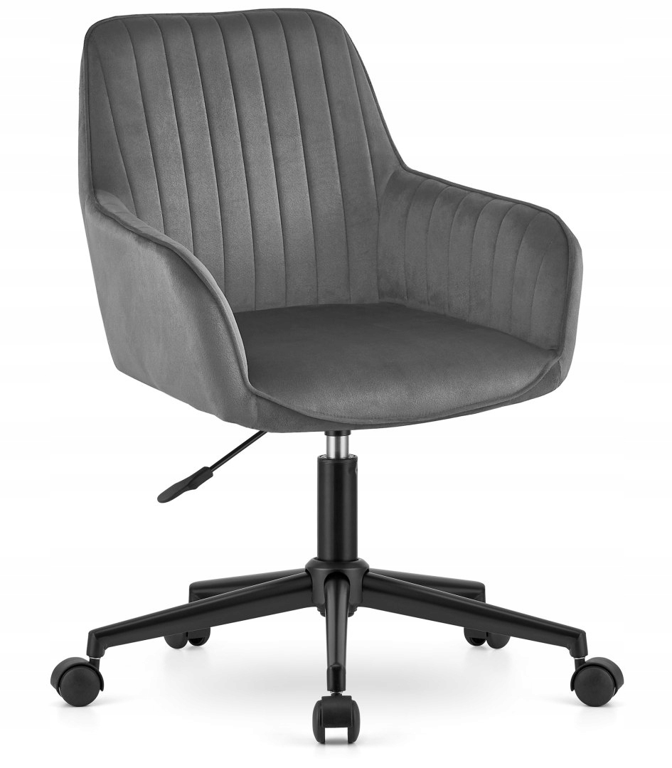 Otočné kreslo Roxy tmavosivá, zamat