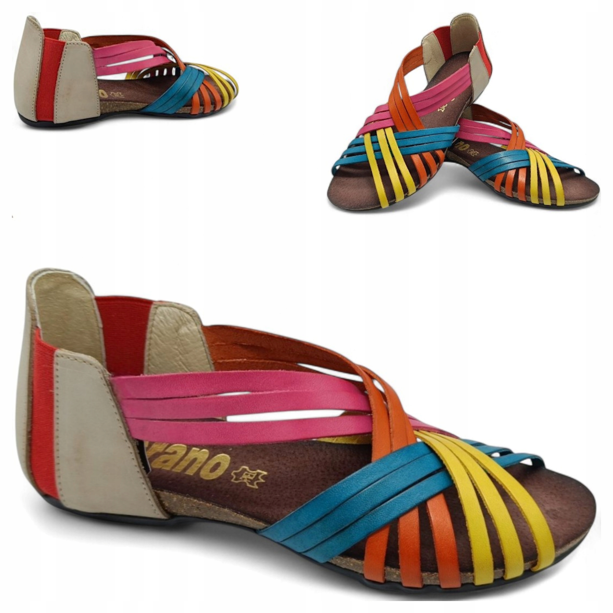 Sandály gladiátorky římanky Kožené 39 Verano Zasouvací Elegantní Módní