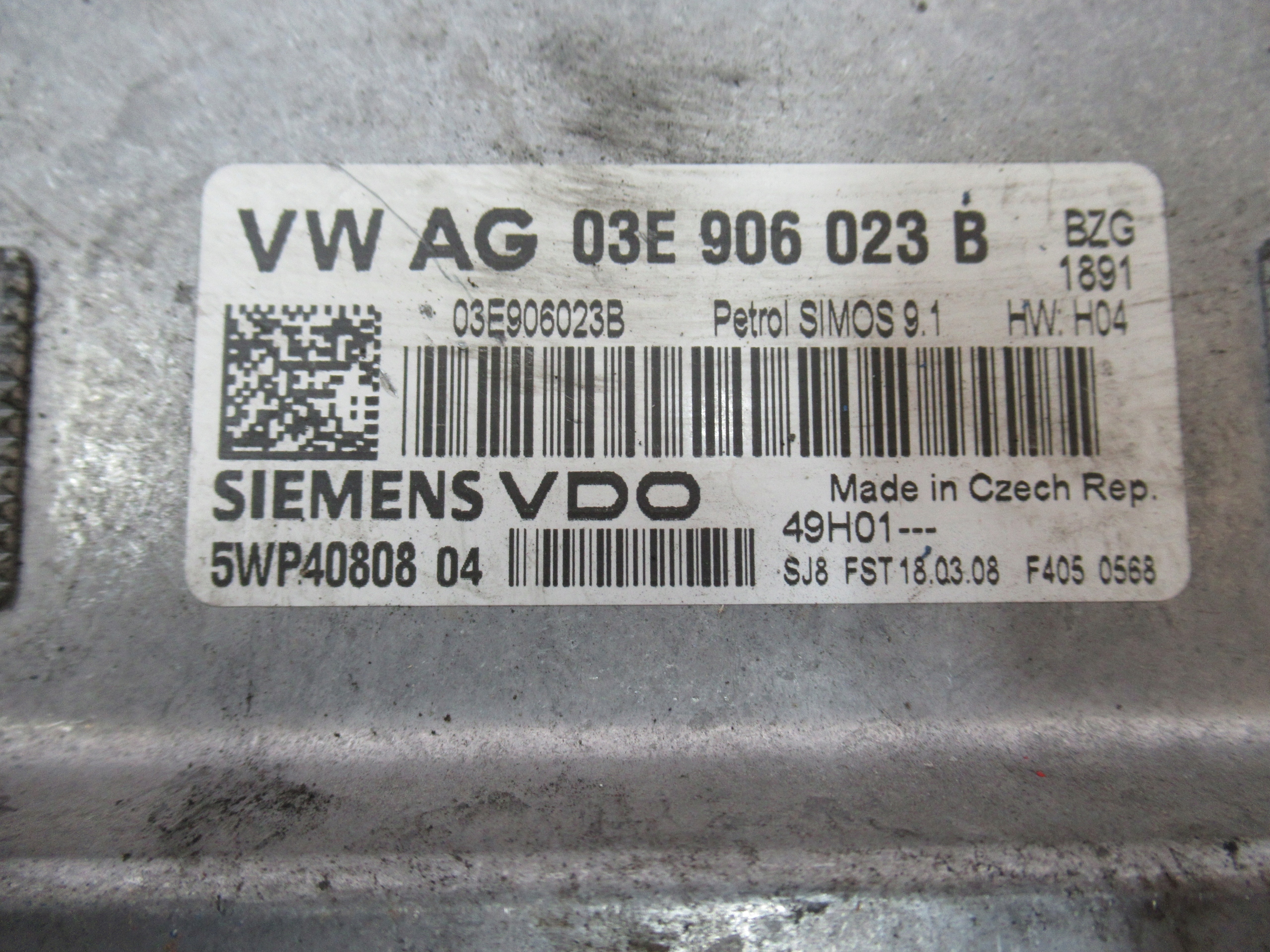 computer control unit 03E906023B 1.4 POLO FABIA II