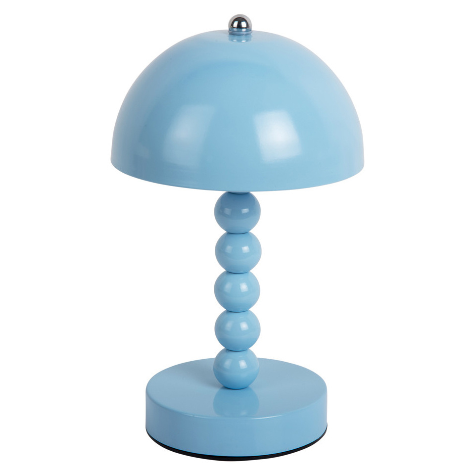Lampka Stołowa Metalowa Niebieska Z Dotykowym Włącznikiem Usb Ø 16 CM