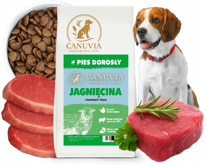 Canuvia karma sucha dla psa Jagnięcina 12 kg M&L Hipoalericzna