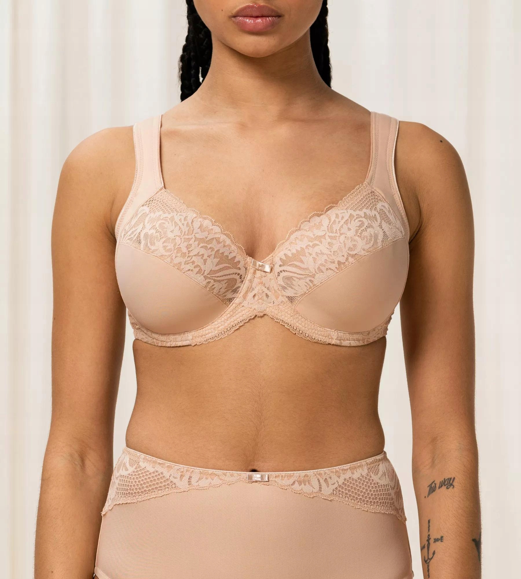 R69 Triumph měkká podprsenka Modern Lace+Cotton W02 béžová velikost 90F