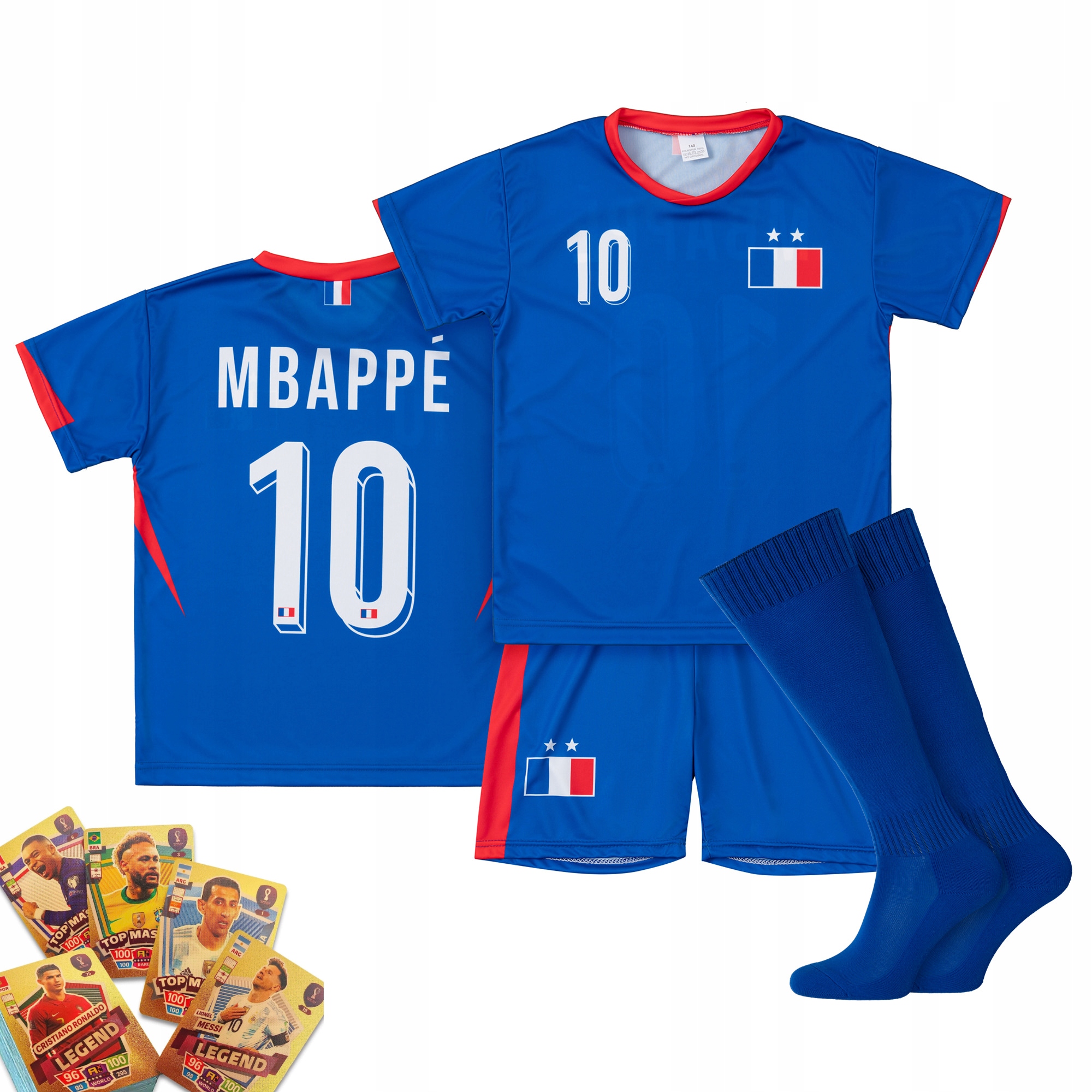 Komplet strój piłkarski Mbappe Francja 10 rozm.122