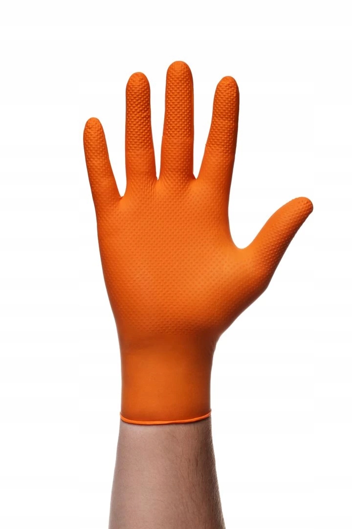 GOGRIP RĘKAWICE NITRYLOWE MOCNE POMARAŃCZOWE M Marka Mercator Medical