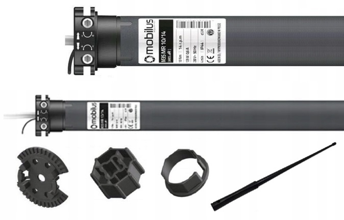 Rádiový pohonný motor pre vonkajšie rolety Mobilus M35 Mr Fi 40 mm 13 Nm