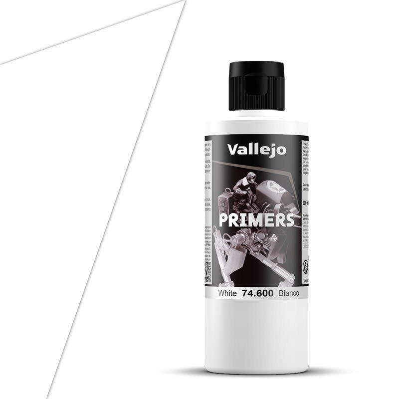 Vallejo 74600 Surface Primer White 200 ml – podkład modelarski