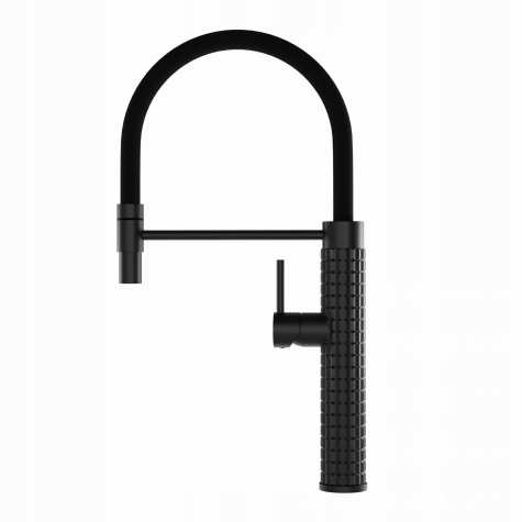 Stalowa bateria kuchenna Kernau Kwt 43 Matt Black Ceramiczna Głowica