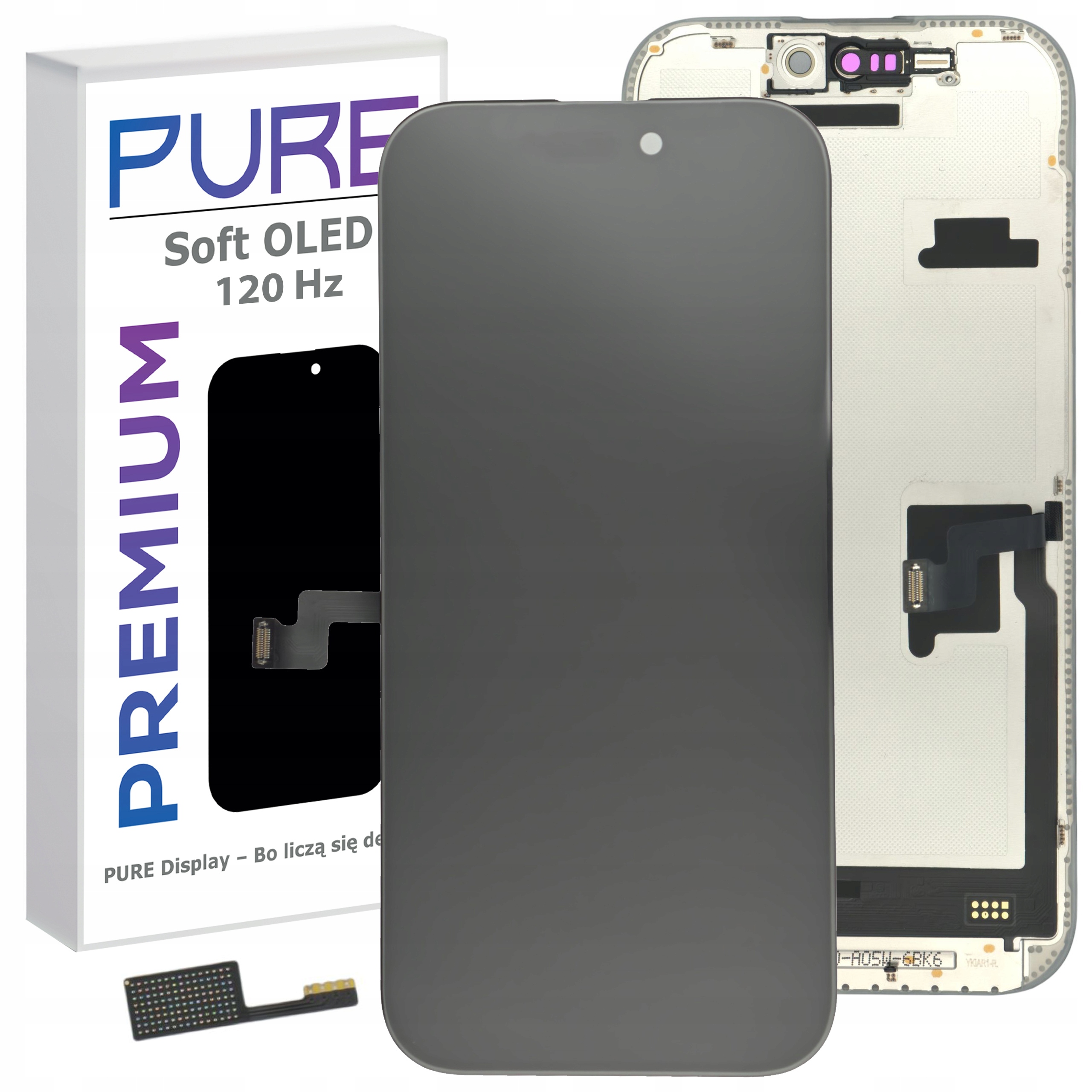 Pure LCD displej pro Apple iPhone 16 Pro Soft Oled 120Hz Fhd IC