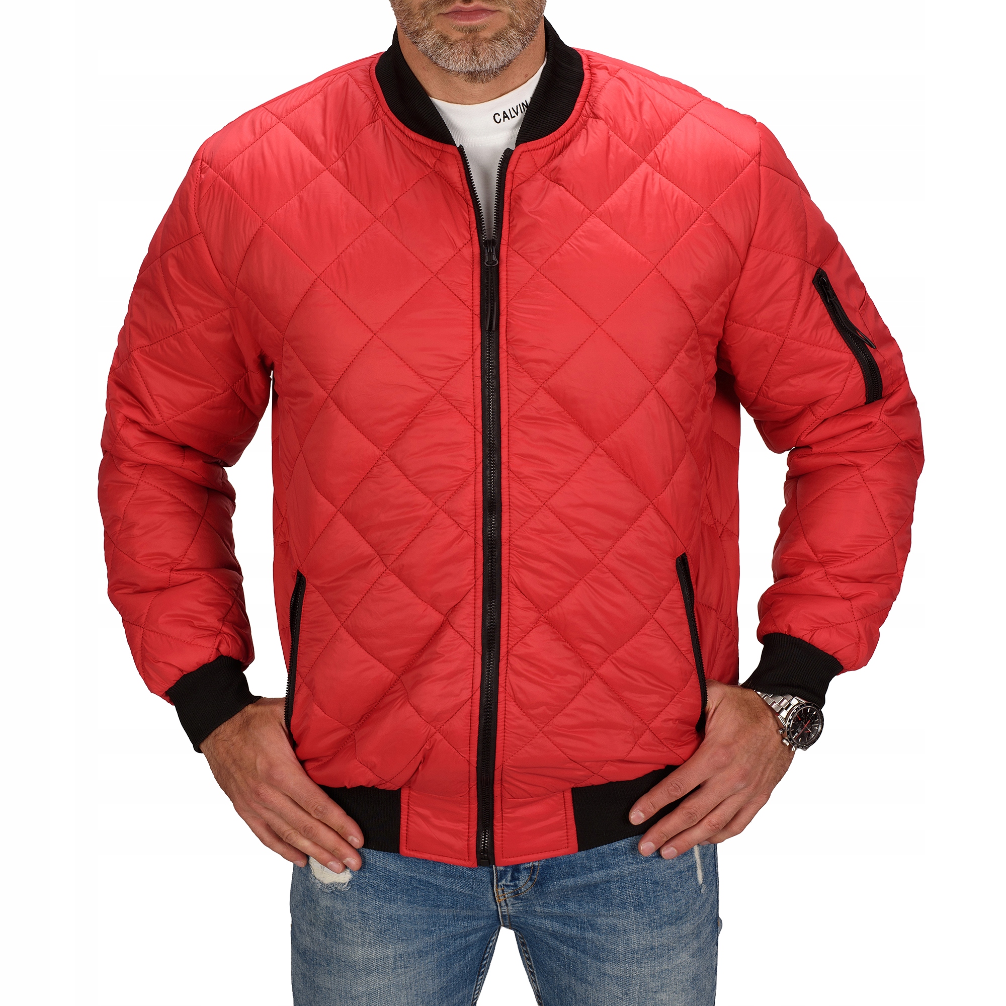 

KR01 roz. M Kurtka Męska Bomber Jacket Pikowana