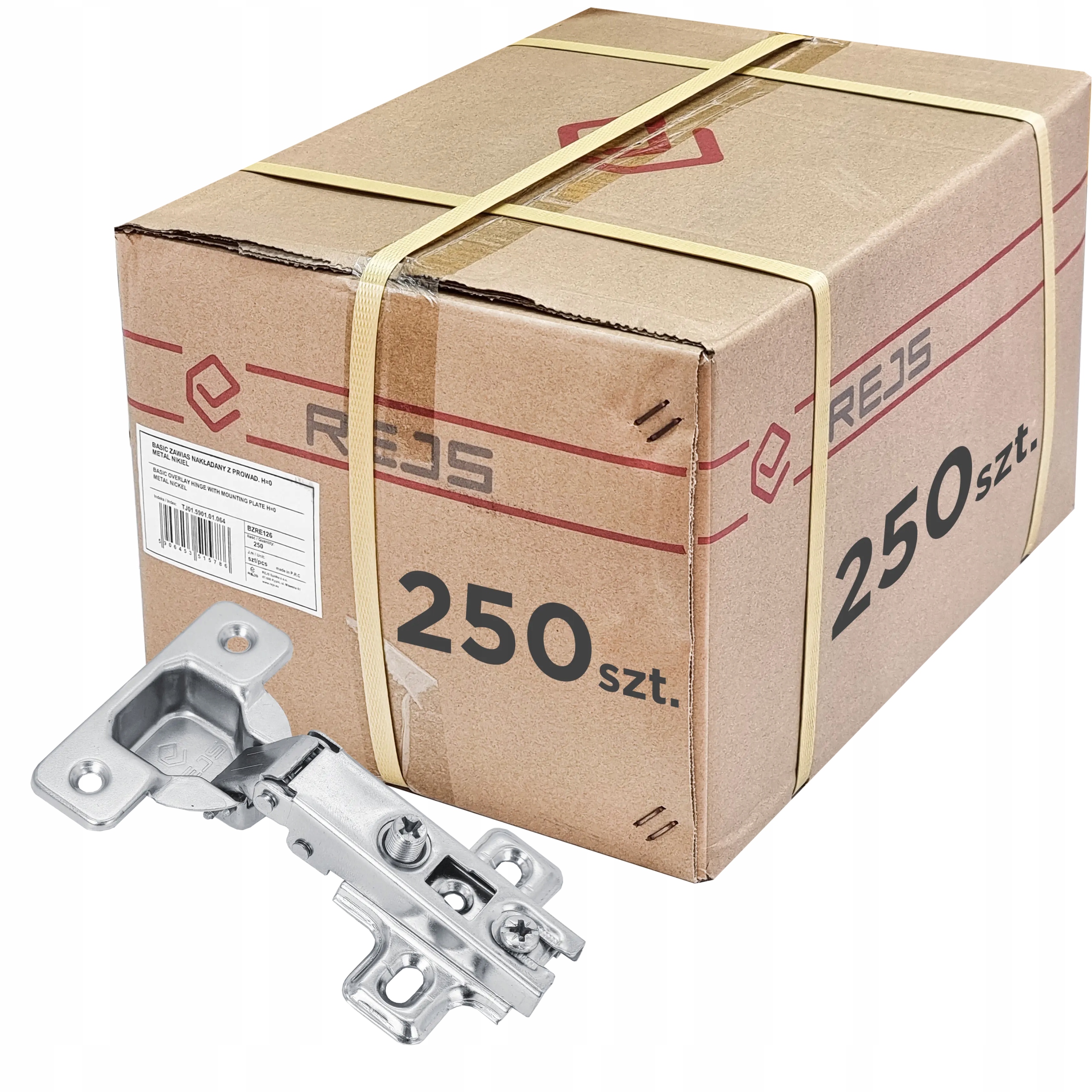 Шарнир прямой накладной круиз направляющая, 250 шт.