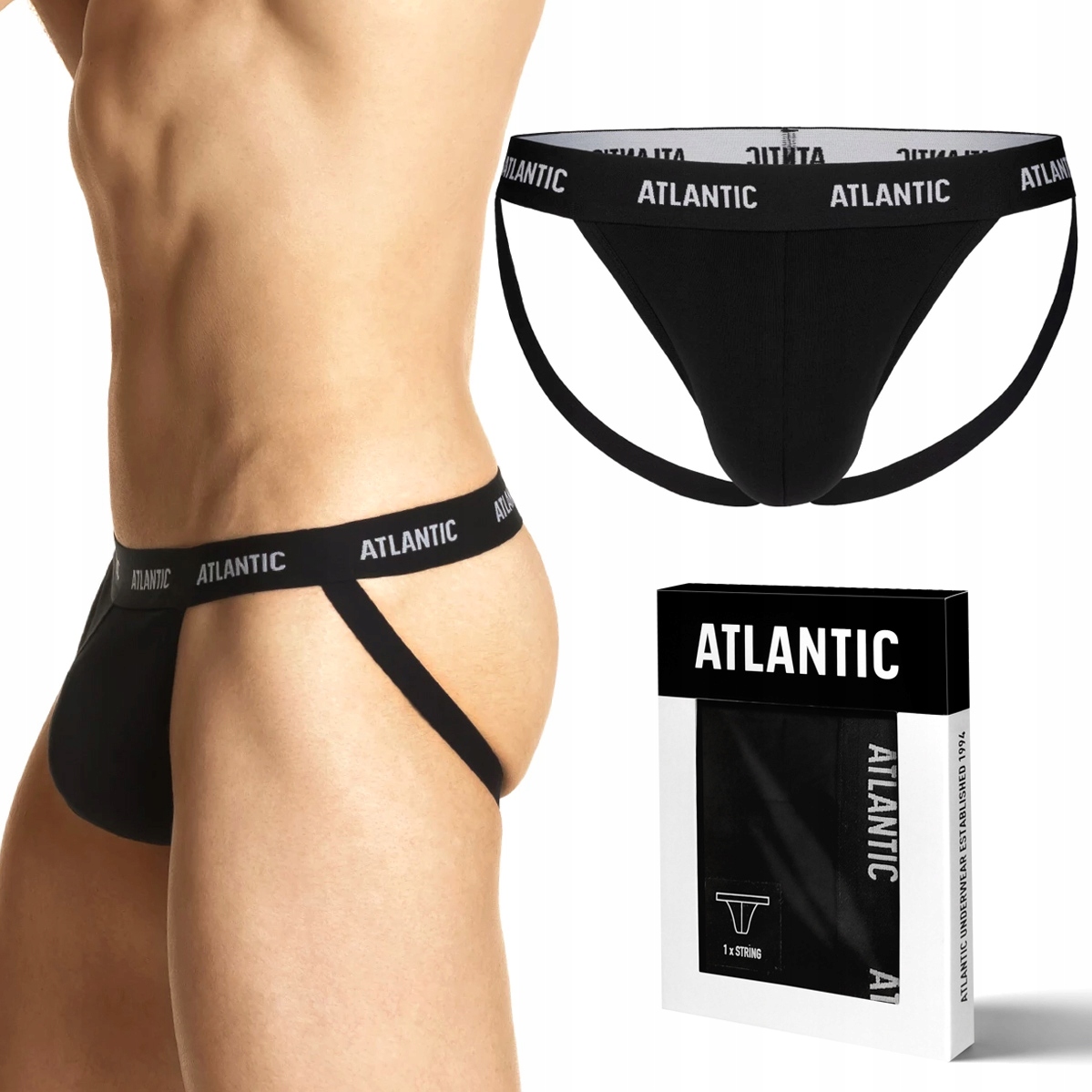 

Odkryte Slipy męskie Jockstrap Atlantic 1571 XL