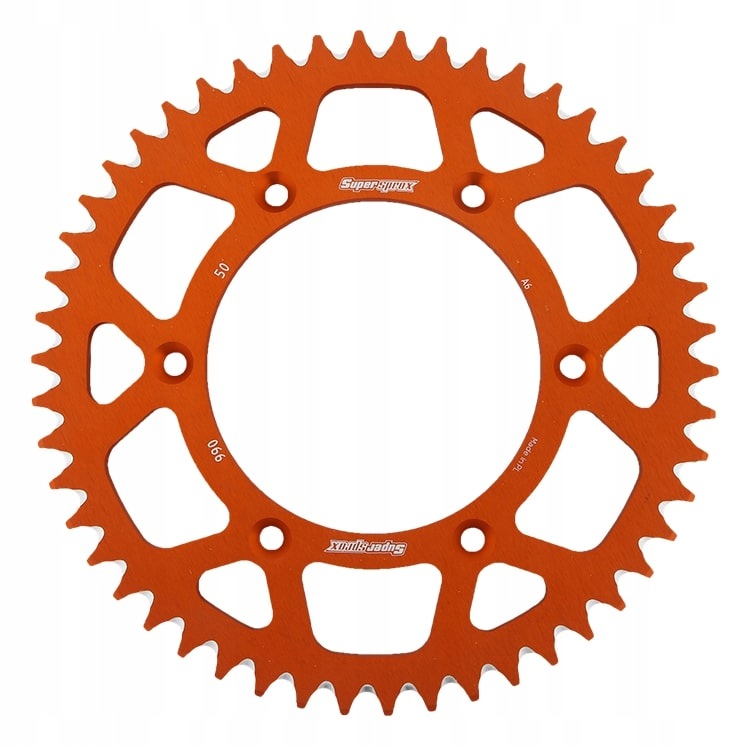 Zadné Hliníkové Ozubené Koleso 7075-T6 (ergal) 899 52 Ktm Sx/exc Oranžové