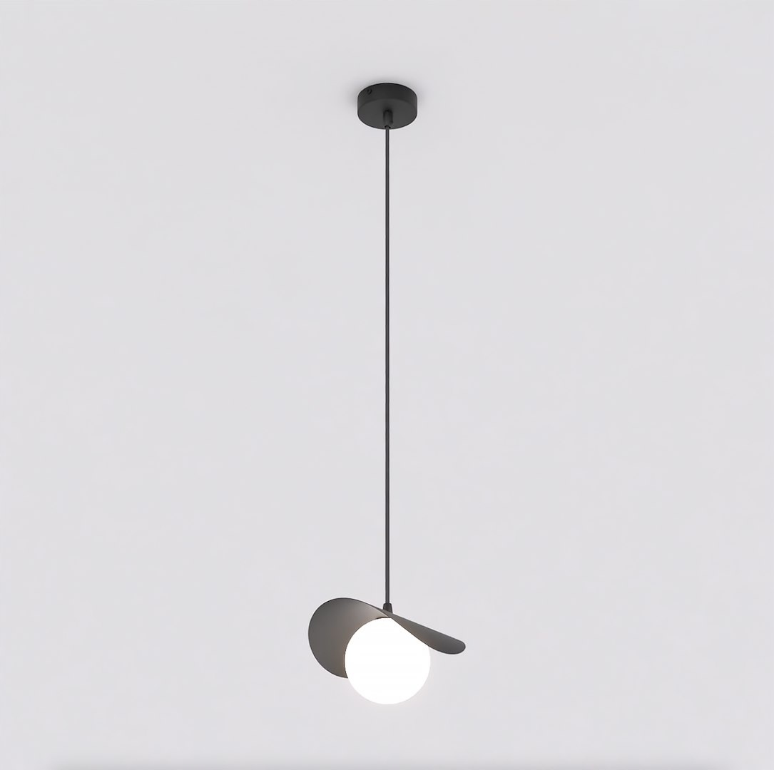 Závěsná lampa Ritual 1 Black, moderní, minimalistická, černá