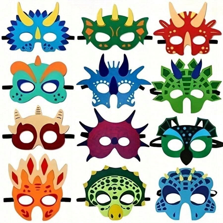 SHEIN MASKI DINOZAUR 12-PACK JLC S07