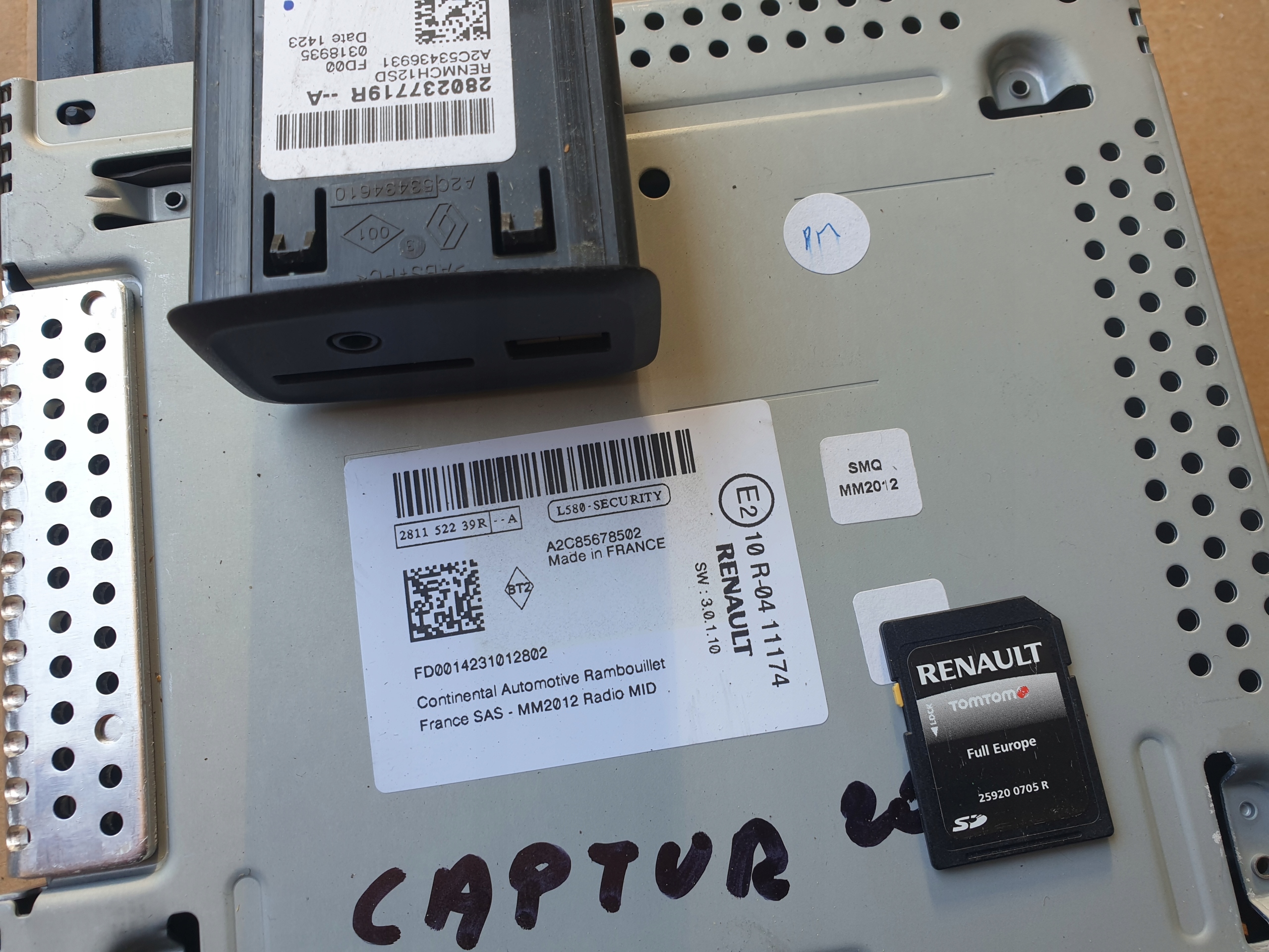 RADIO navigation + KARTA MAPY RENAULT CAPTUR and 2013- 281152239R